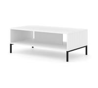 Table basse wave 90 cm - blanc mat
