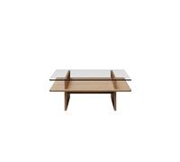 Table Basse Woud Parallel 90x90 Chêne Pigmenté Blanc
