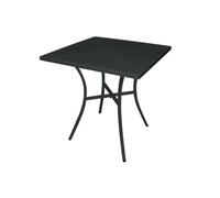 Table Bistro Carrée Noire 70 cm en Acier Ajouré