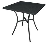Bolero – Table de bistrot carrée 70 cm en acier ajouré noir