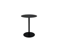 Table bistro en acier noir, ronde, 2 places, pied central - Zuiver, Snow - Ø57 cm H75 cm