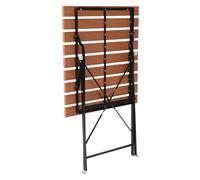 Table de patio carrée pliante Bolero avec lattes en bois artificiel 695x695x595mm