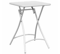 Table bistro pliable en acier 55 x 55 x 72,5 cm pour extérieur | Acier résistant aux intempéries, design pliable, surface carrée stable, utilisation immédiate sans montage