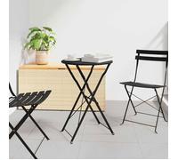 vidaXL Table de bistrot anthracite Ø 50 x 71 cm Acier thermolaqué