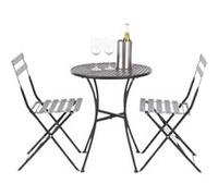Table Bistro Ronde Noire en Acier Ajouré 600 mm Bolero G