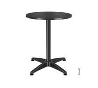 Table de bistrot - TECTAKE - table de café, frédéric, 2 en 1, résistante aux intempéries, mdf, 67 x 67 x 70/110 cm - noir