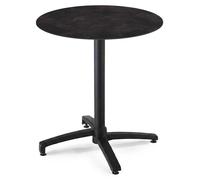 Table bistrot de jardin ronde inclinable 70 cm 4 places ardoise - Oviala Opera