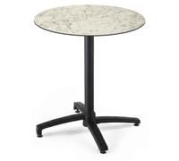Table bistrot de jardin ronde inclinable 70 cm 4 places marbre - Oviala Opera