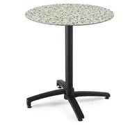 Table bistrot de jardin ronde inclinable 70 cm 4 places terrazzo - Oviala Opera