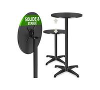 Table de bistrot - TECTAKE - table pliante, viktor, résistante aux intempéries, aluminium, plateau mdf, 67 x 67 x 75/115 cm - noir
