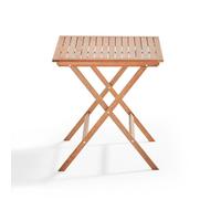 Table bistrot pliante carrée en bois d'eucalyptus Sete - Oviala