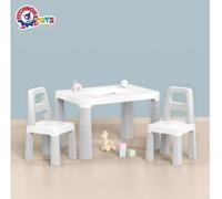Table blanche pour enfants avec deux chaises - Technok