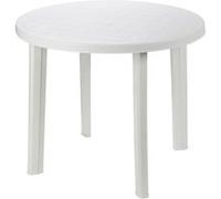 IPAE-ProGarden Table de jardin plastique 89 cm Blanc