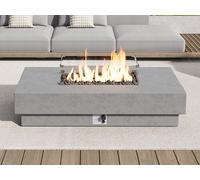 Table braséro rectangulaire au gaz en MGO effet béton ? Foyer rectangulaire - SEROZA
