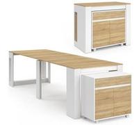 TABLE BUFFET EXT 14P BOIS/BL