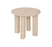 Table café Anaya D50,5 cm MDF effet travertin