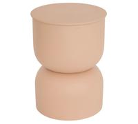 Table café en acier design totem Beige 31x31x42 cm