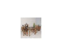 Table carrée 80x80x76 cm en bois de manguier massif - ORHAN