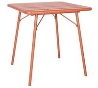 Table Carrée à Lattes en Acier Couleur Terracotta Bolero 1 G