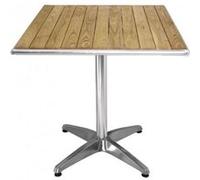 Bolero Table bistro carrée CG835 – frêne – 720×700×700 mm – intérieur et extérieur