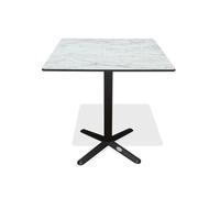 DCB Garden Table carrée de jardin – Acier et plateau HPL