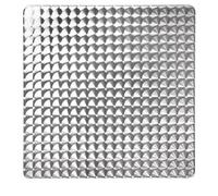 Bolero Table carrée empilable U505, 700 mm, cadre aluminium, plateau inox, Blanc
