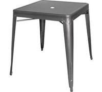 Table Carrée en Acier Gris Métallisé 668mm Bolero Bistro 3 G