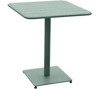 Table de jardin carrée PHUKET Vert olive 2 places - Acier traité époxy, Traitement antirouille renforcé Hespéride