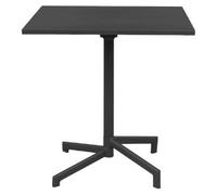 Table carrée pliable et repliable d'extérieur pour jardin, 70 x 70 cm, peu encombrante, avec structure et plateau en acier Freddy - Anthracite