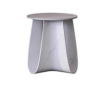 Table centrale moderne de 17,7 pouces, blanche idéale pour le salon, la chambre à coucher, le support de plantes pour balcon, les tables d'appoint petite table basse pour l'intérieur et l'extérieur