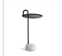 Table centrale moderne Petite table d'appoint en métal, tables de bistrot rondes pour l'intérieur et l'extérieur, table basse portable, table de chevet, résistante à la rouille pour chambre à coucher