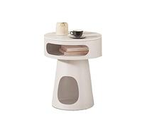 Table centrale moderne Petite table d'appoint moderne, table d'appoint de canapé avec plateau de rockboard, étagère de rangement élégante pour salon, chambre à coucher, balcon, cadre en métal pour