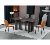Table Chaise Meubles de salle à manger Fauteuil Set Garniture Groupe Tables 5pcs. siège Nouveau
