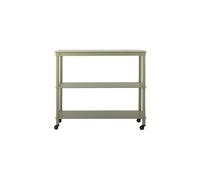 Table console à roulettes en MDF vert Harald