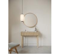 Table console avec tiroir - NOLIE - debout - 90 cm - couleur de bois chêne huilé