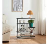 Table console Beesel métal 66 x 60 x 20 cm noir