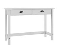 Table console - BEL - Hill Range - 2 tiroirs - Pin massif - Blanc - 110x45x74 cm