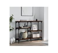Table console chêne fumé 102x29x75 cm bois d'ingénierie 834082