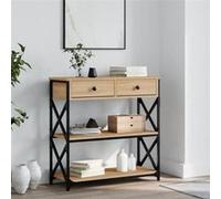 Table console chêne sonoma 75x28x75 cm bois d ingénierie Marron G
