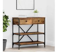 Table console - console extensible Vidaxl Table console avec tiroir Marron 100 x 34 5 x 75 cm bois