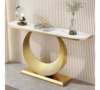 Table console de rangement pour entrée, table d'appoint étroite, console demi-lune moderne et élégante, table d'appoint polyvalente pour l'entrée, le couloir et le salon, table de canapé pol