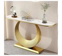 Table Console de Rangement pour entrée, Table d'appoint étroite, Table Console étroite avec piètement géométrique et Structure en métal, idéale pour Le Salon et Le Couloir.