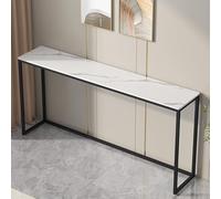 Table console de rangement pour entrée, table d'appoint étroite, table console étroite avec structure en métal, table de canapé, table d'entrée style rock, table d'appoint élégante pour salo