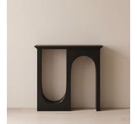 Table Console d'Entrée Arc Lisse Meuble Etroit Petit Espace Support Fin | Couloir Hall Bout de Canapé Design Minimaliste Rangement Décoration Salon Blanc