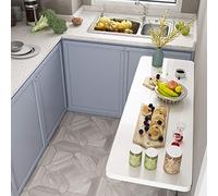 Table console d'entrée avec base en métal, table de couloir fine avec étagère derrière le canapé, table murale pliante gain de place multifonctionnelle, table de salle à manger et console mu