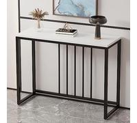 Table console d'entrée avec piètement en métal, idéale pour le salon, l'entrée ou le bureau. Étagère fine à placer derrière le canapé. Support pour plantes avec structure en métal. Design mo