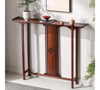 Table Console d'Entrée en Bois Massif avec Tiroir, Meuble Couloir Étroit | Bois Massif Durable, Design Étroit, Rangement Pratique, Style Moderne, Stable(A-no Drawer,55.1"(140cm)L)