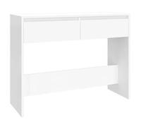 Table console - DILWE - Blanc - 100x35x76,5 cm - Aggloméré - Fixation murale incluse