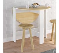 Table console EDI ronde bois/b