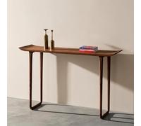 Table Console en Bois Massif pour Entree, Etable Fine, profondeur 35cm | Meuble Etroit Avec Pieds En U, Pour Canape, Couloir Et Bureau De Petite Taille(80cm/31.5in)